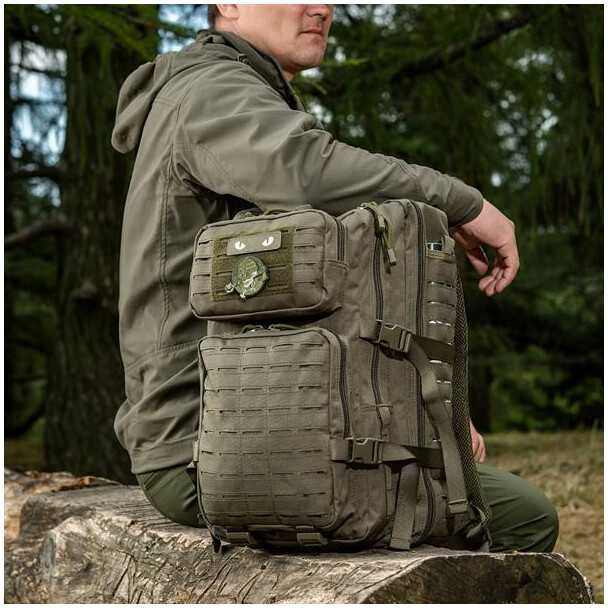M-Tac Large Assault Pack Backpack lazerinis Cut Taktinė kuprinė 36 litrai