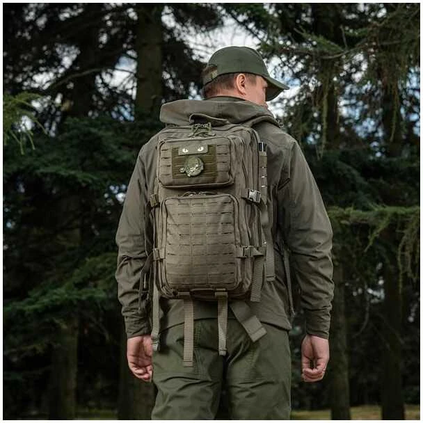 M-Tac Large Assault Pack Backpack lazerinis Cut Taktinė kuprinė 36 litrai