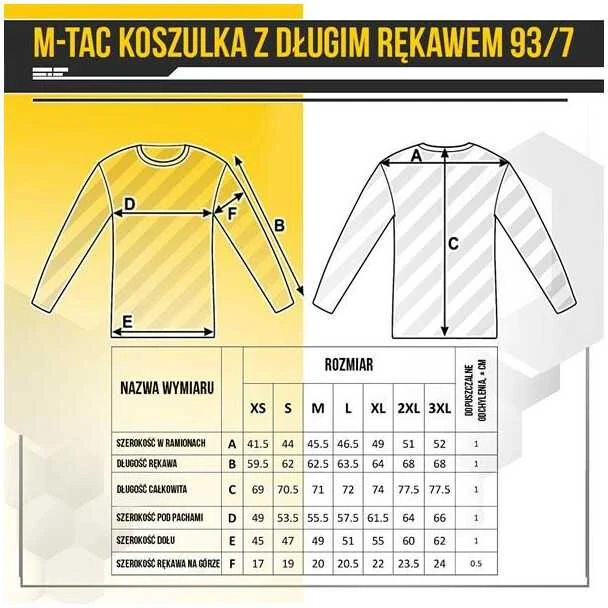 M-Tac Long-Sleeve T-shirt 93/7 Marškinėliai ilgomis rankovėmis