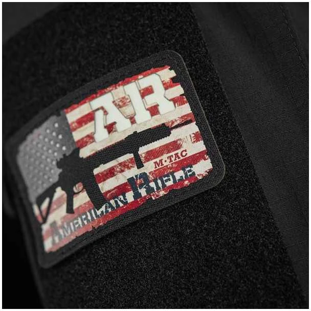 M-Tac Patch AR-15 American Rifle (80х50 мм) Juodas/GID Antsiuvas