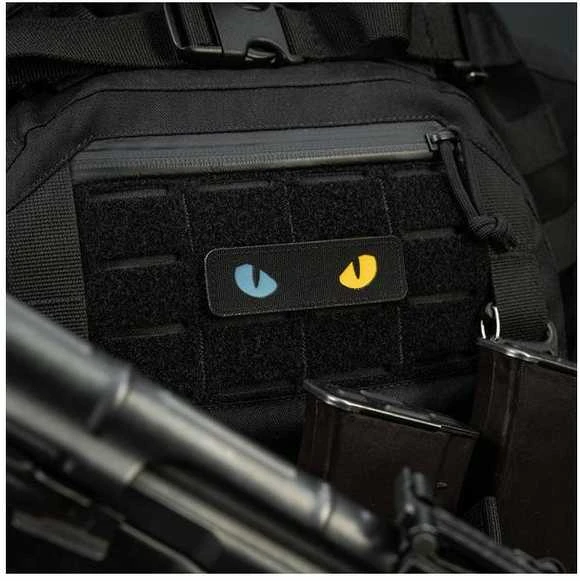 M-Tac Patch Cat Eyes lazerinis Cut Juodas/Geltona/Mėlyna Antsiuvas su ukrainietiškais motyvais