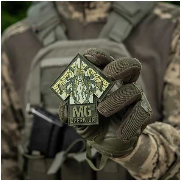 M-Tac Patch MG Operator Print PVC Antsiuvas su kulkosvaidžio motyvais