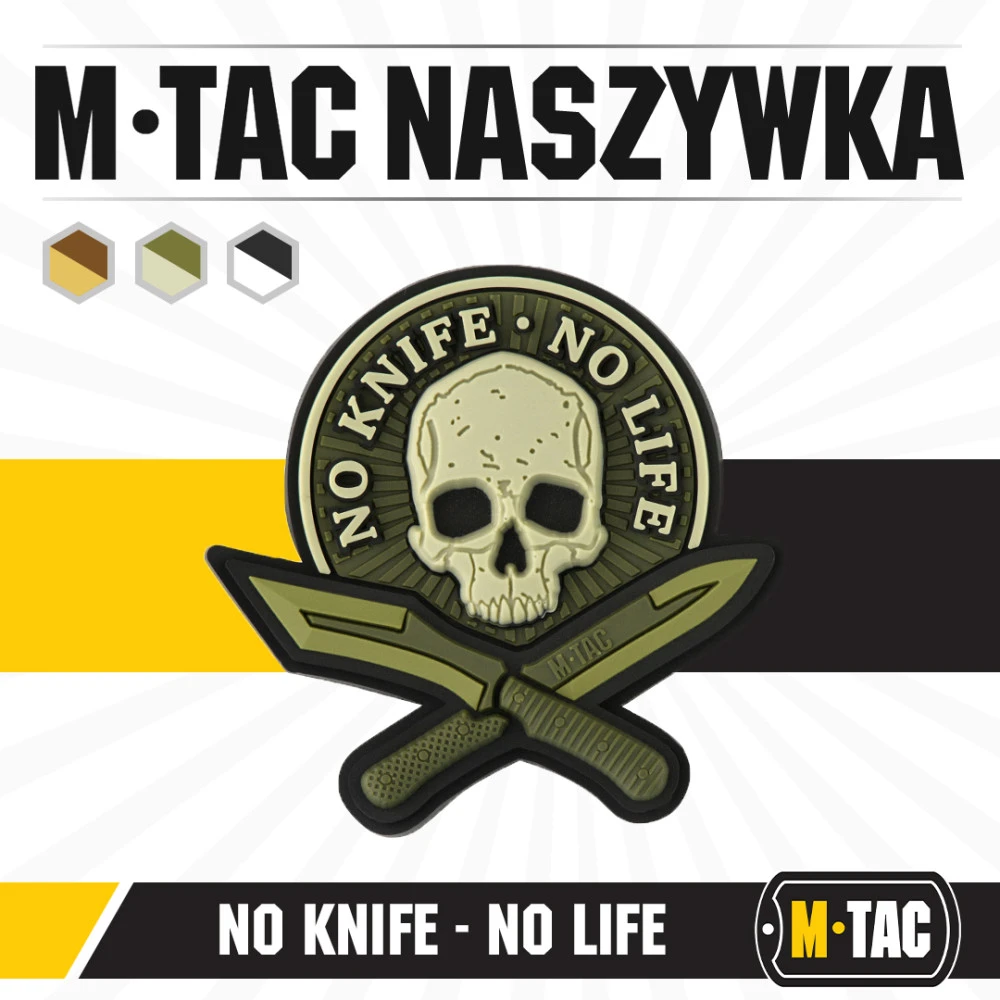 M-Tac Patch No Knife - No Life 3D PVC Antsiuvas