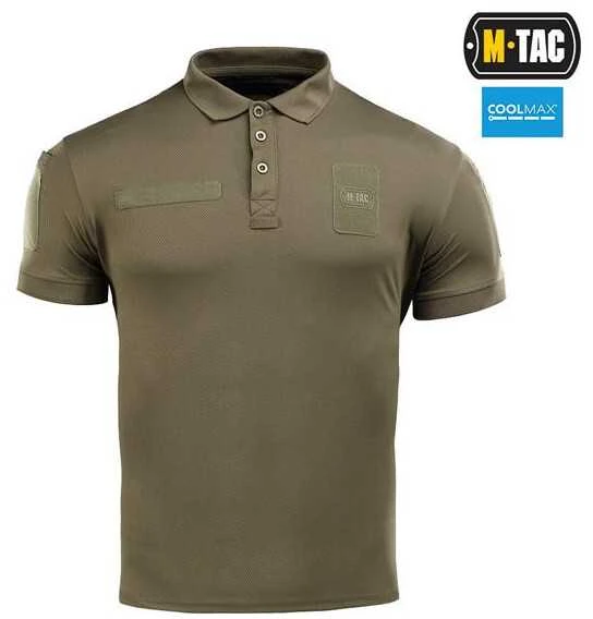 M-Tac Polo Elite Tactical Coolmax Taktiniai, šauliški marškinaičiai su VELCRO antsiuvams