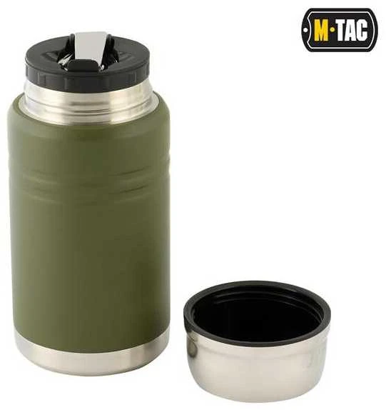 M-Tac maisto termosas su sulankstomu šaukštu 750 ml Olive