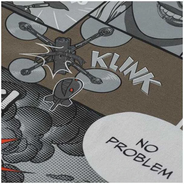 M-Tac T-Shirt Comics Drone Girl Marškinėliai su dronų motyvais