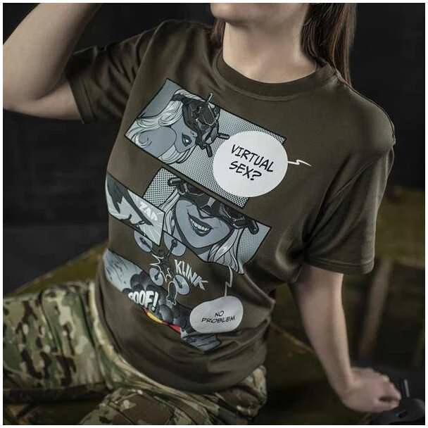 M-Tac T-Shirt Comics Drone Girl Marškinėliai su dronų motyvais