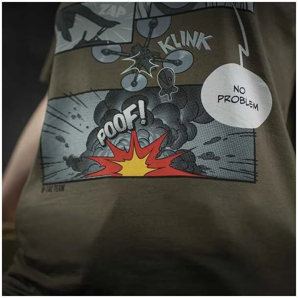 M-Tac T-Shirt Comics Drone Girl Marškinėliai su dronų motyvais