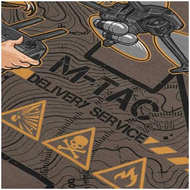 M-Tac T-Shirt Delivery Service Marškinėliai su dronų motyvais