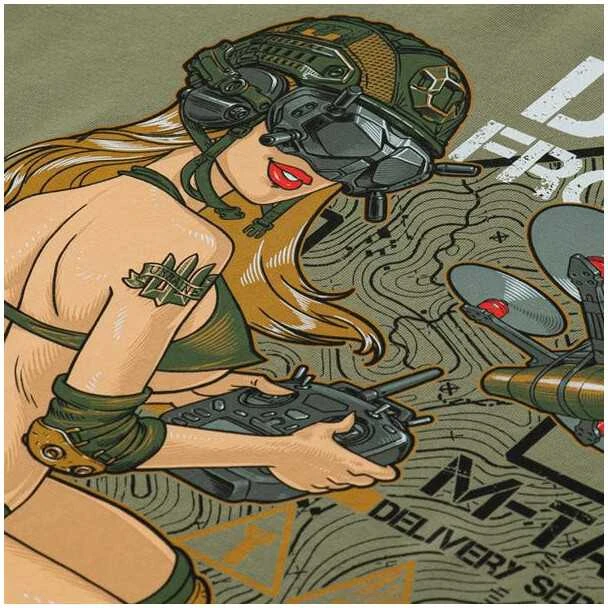 M-Tac T-Shirt Delivery Service Marškinėliai su dronų motyvais