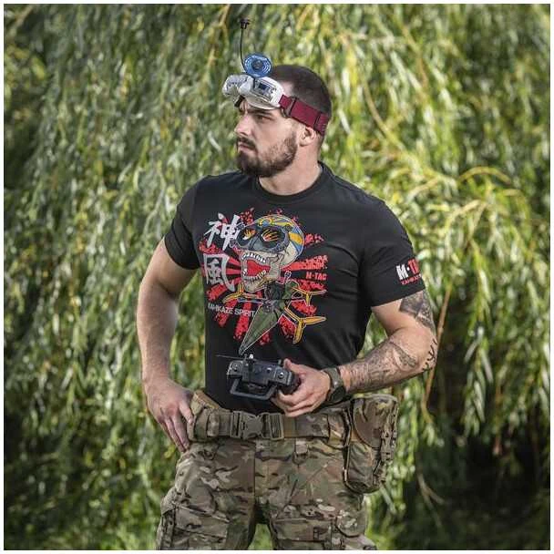 Kepurė M-Tac T-Shirt Kamikaze Spirit Marškinėliai su FPV dronų motyvais