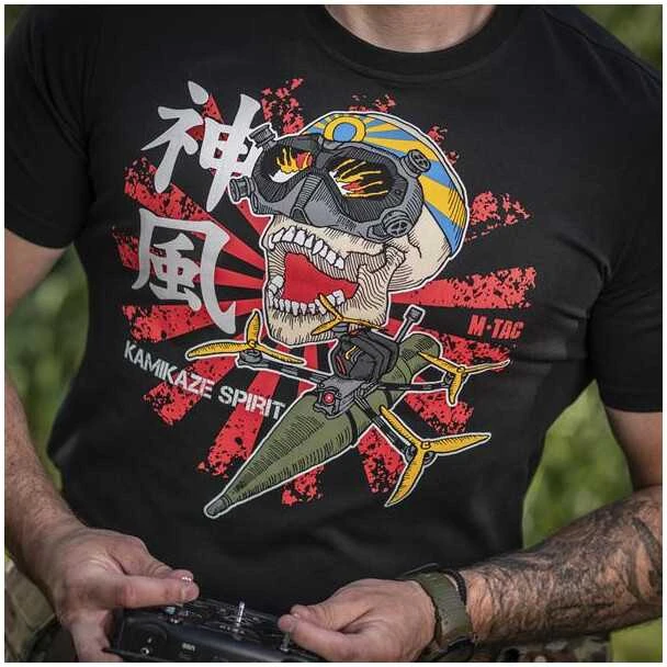 Kepurė M-Tac T-Shirt Kamikaze Spirit Marškinėliai su FPV dronų motyvais