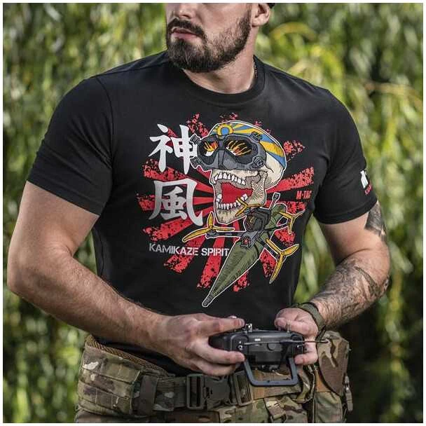 Kepurė M-Tac T-Shirt Kamikaze Spirit Marškinėliai su FPV dronų motyvais