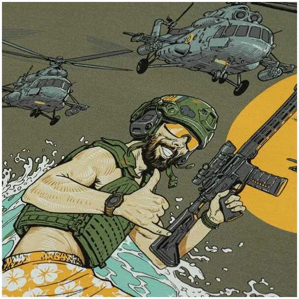 M-Tac T-Shirt Surf Club Marškinėliai su banglenčių motyvais