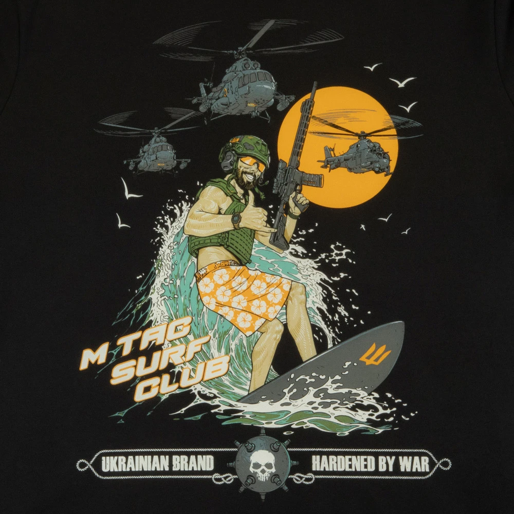 M-Tac T-Shirt Surf Club Marškinėliai su banglenčių motyvais