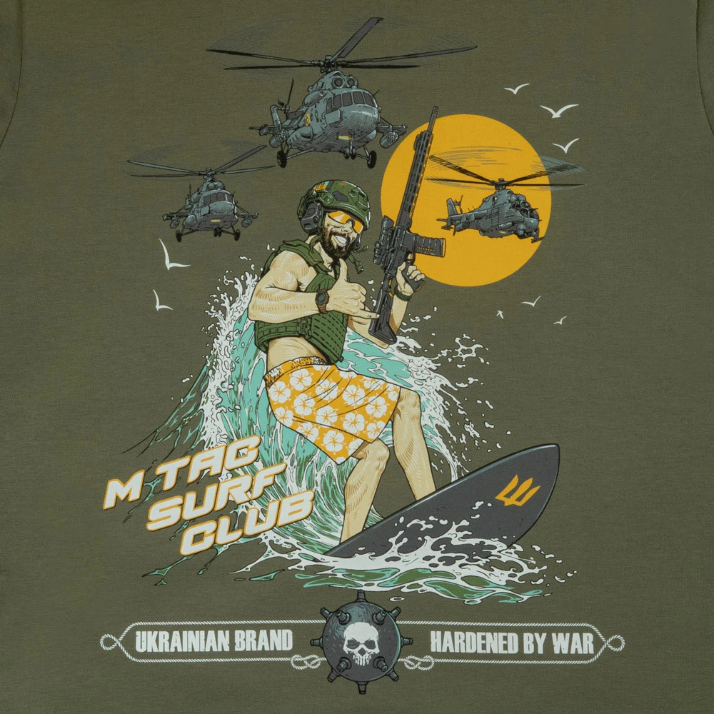 M-Tac T-Shirt Surf Club Marškinėliai su banglenčių motyvais