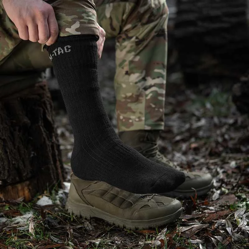 Kepurė M-Tac Tactical Winter Socks Wool Juodas Žieminės vilnonės kojinės