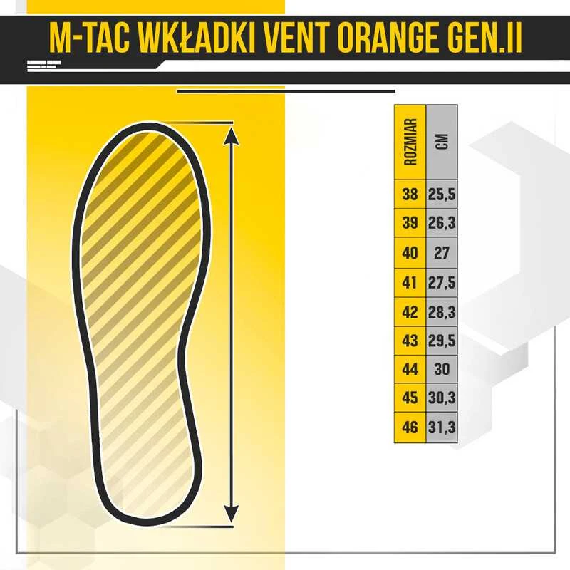 M-Tac Vent Insoles Oranžinis Gen.II Ventiliuojami vidpadžiai