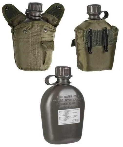 Mil-Tec Canteen with Cover Gertuvė su dėklu, 1L