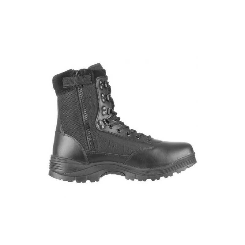 Mil-Tec Juodas Tactical Boots with YKK Zipper – taktiniai batai su šoniniu užtrauktuku
