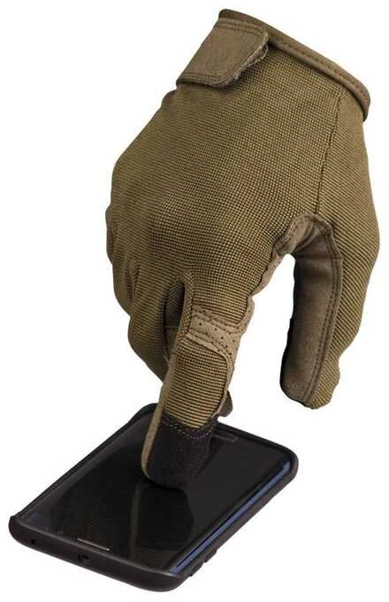 Mil-Tec OD Combat Touch Gloves Olive Taktinės ekrano lietimui jautrios pirštinės