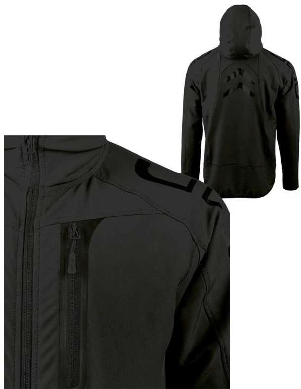 Kepurė Mil-Tec OD Flex-tech Jacket Dynamic Force juoda striukė su kapišonu