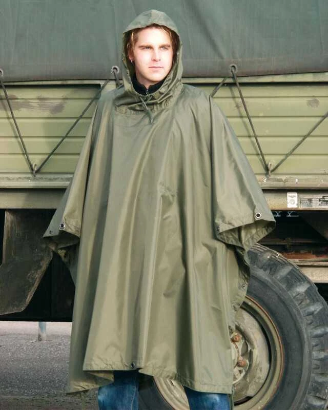 Mil-Tec Od Ripstop 260gr Wet Weather Poncho ′Basic- Palapinsiaustė olive žalia