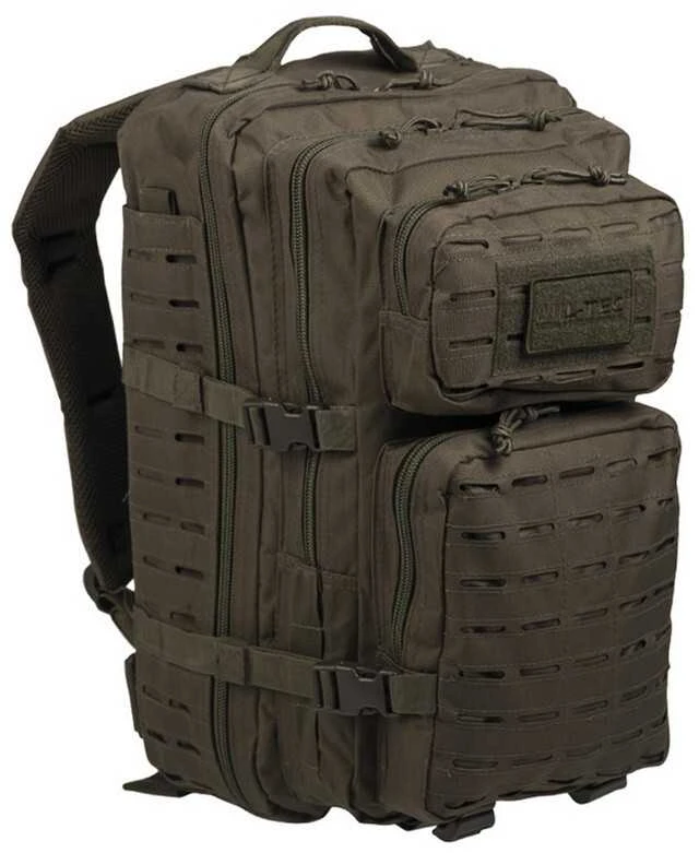 Kuprinė Mil-tec Assault lazerinis Cut LG, žalios spalvos, 36L