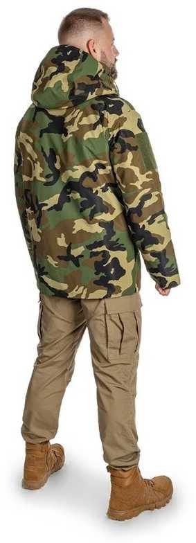 Mil-Tec Woodland Wet Weather Jacket W/Fleece Liner Gen.II Striukė drėgnam orui su išsegamu flisu