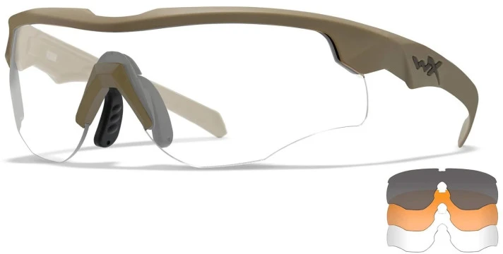 Wiley X ROGUE COMM 3 LENS Tactical Glasses Taktiniai, apsauginiai akiniai su trim lęšiais
