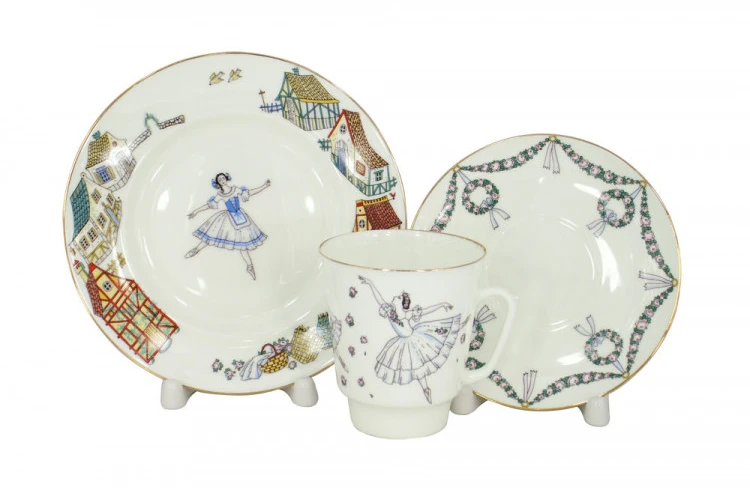 Imperial IMPERIŠKOJO LOMONOSOVO KAULINIO PORCELIANO ESPRESO PUODELIŲ RINKINYS „MAY BALLET GISELLE“ 165 ml