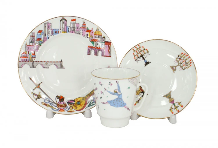 Imperial IMPERIŠKOJO LOMONOSOVO KAULINIO PORCELIANO ESPRESO PUODELIŲ RINKINYS „MAY BALLET ROMEO & DŽULJETA“ 165 ml