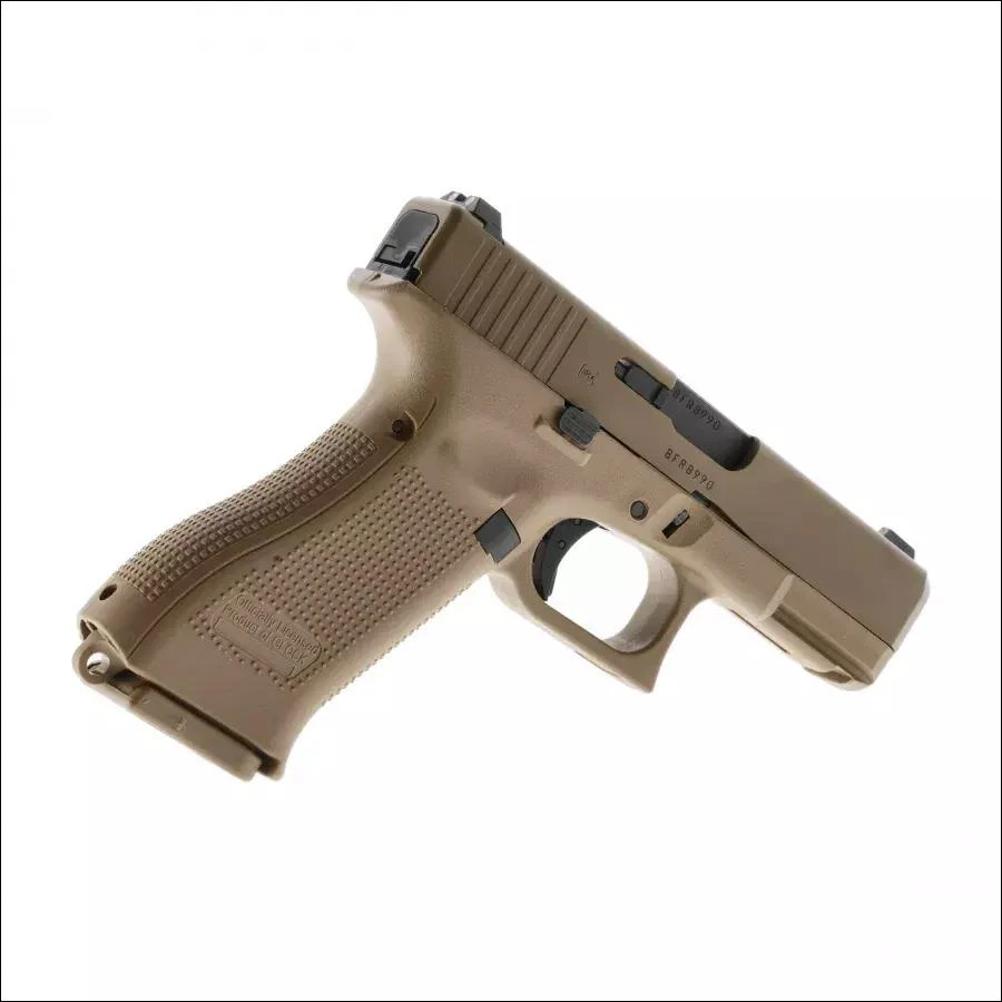 Airsoft pistoletas Glock 19X 6 mm coyote žalias gas