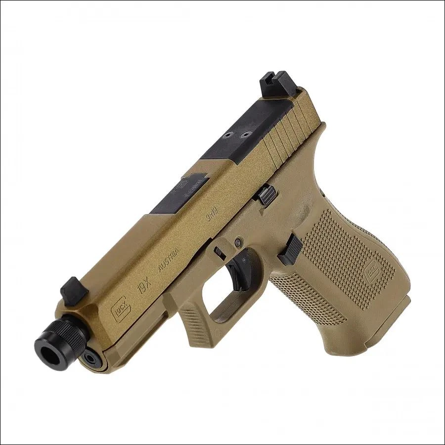 Airsoft pistoletas Glock 19X MOS 6 mm Coyote BB CO2