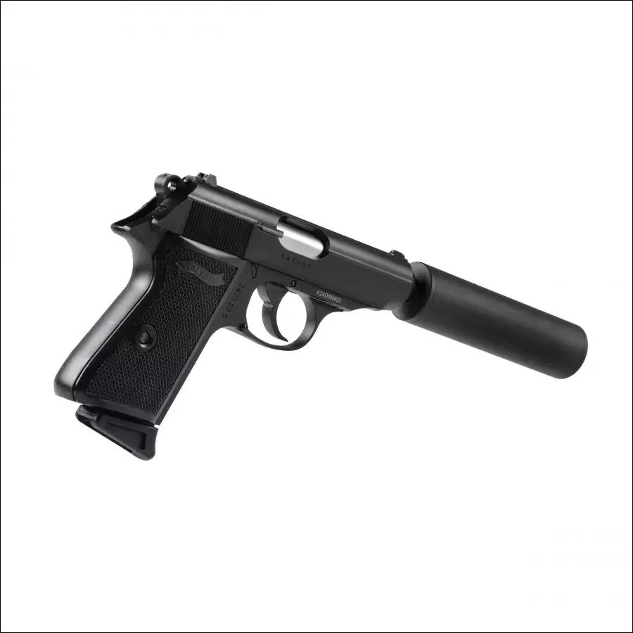 Airsoft pistoletas Walther PPK/S SD 6 mm, žalias gas