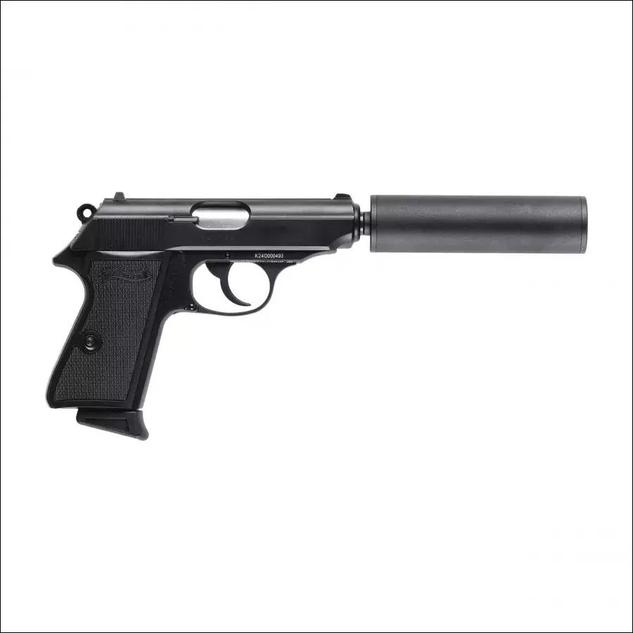 Airsoft pistoletas Walther PPK/S SD 6 mm, žalias gas