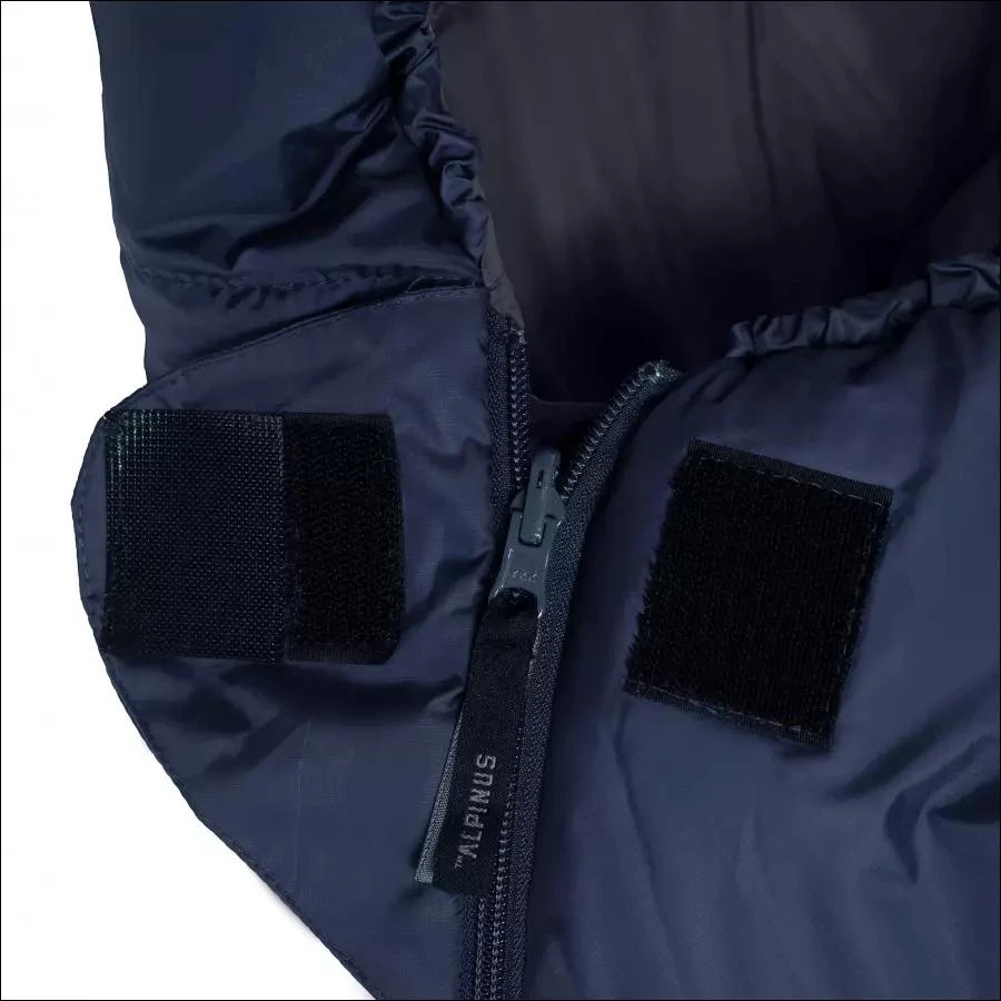 Alpinus Fiber Pro 1500 miegmaišis kairėje, tamsiai mėlyna