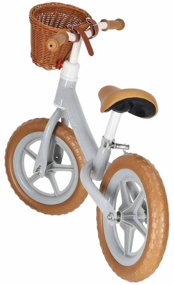 Balansinis dviratukas Trike Fix Balance su krepšeliu, rudas