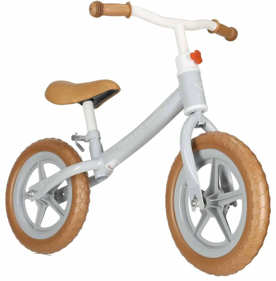 Balansinis dviratukas Trike Fix Balance su krepšeliu, rudas