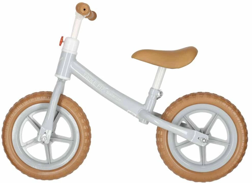 Balansinis dviratukas Trike Fix Balance su krepšeliu, rudas