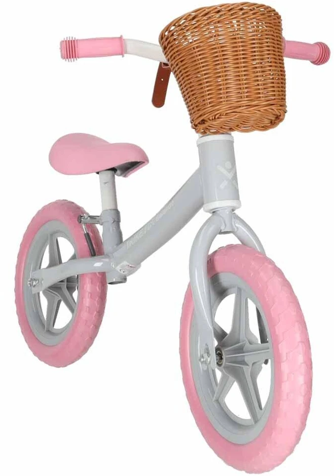 Balansinis dviratukas Trike Fix Balance su krepšeliu, rožinis