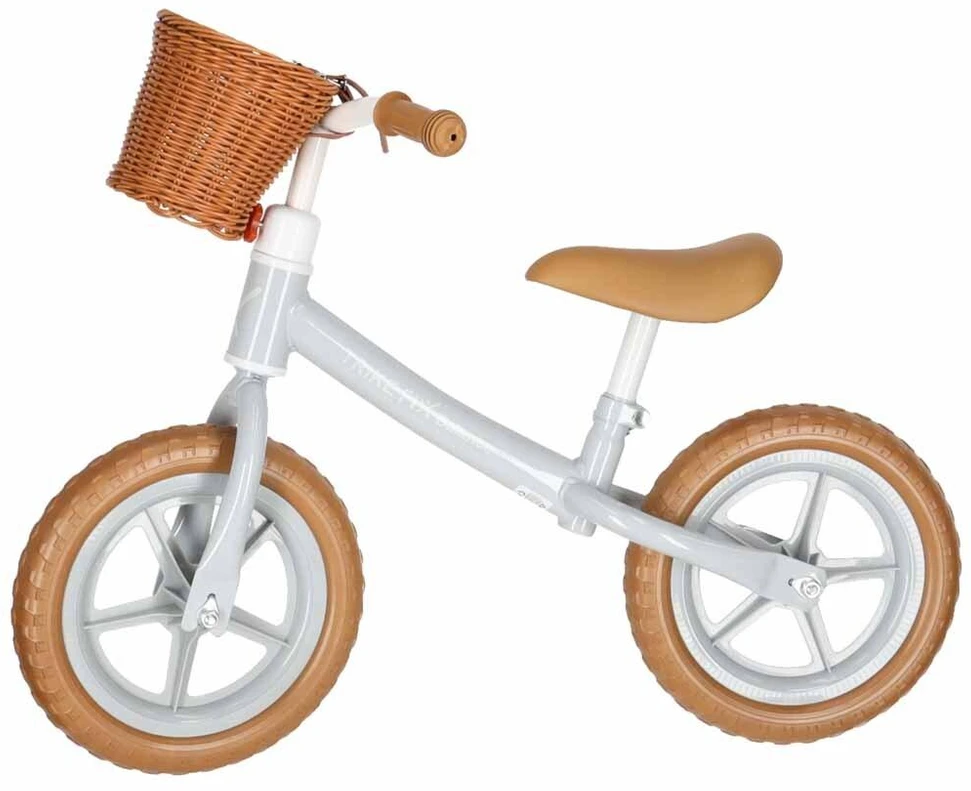 Balansinis dviratukas Trike Fix Balance su krepšeliu, rudas