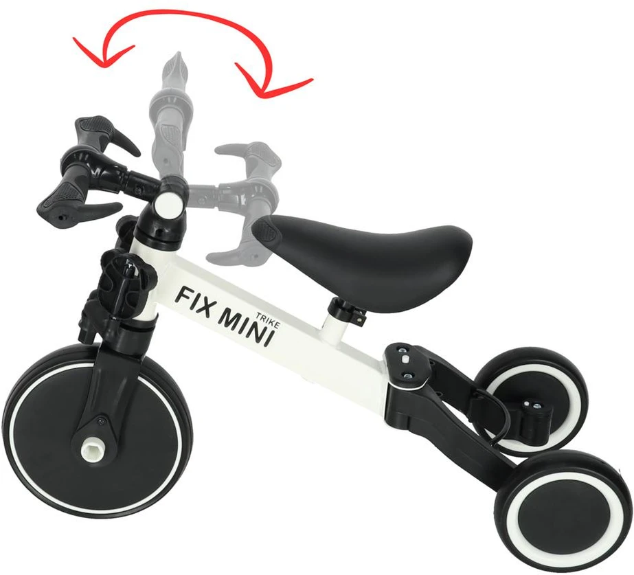 Trike Fix Mini krosinis triratukas 3in1 su pedalais baltas