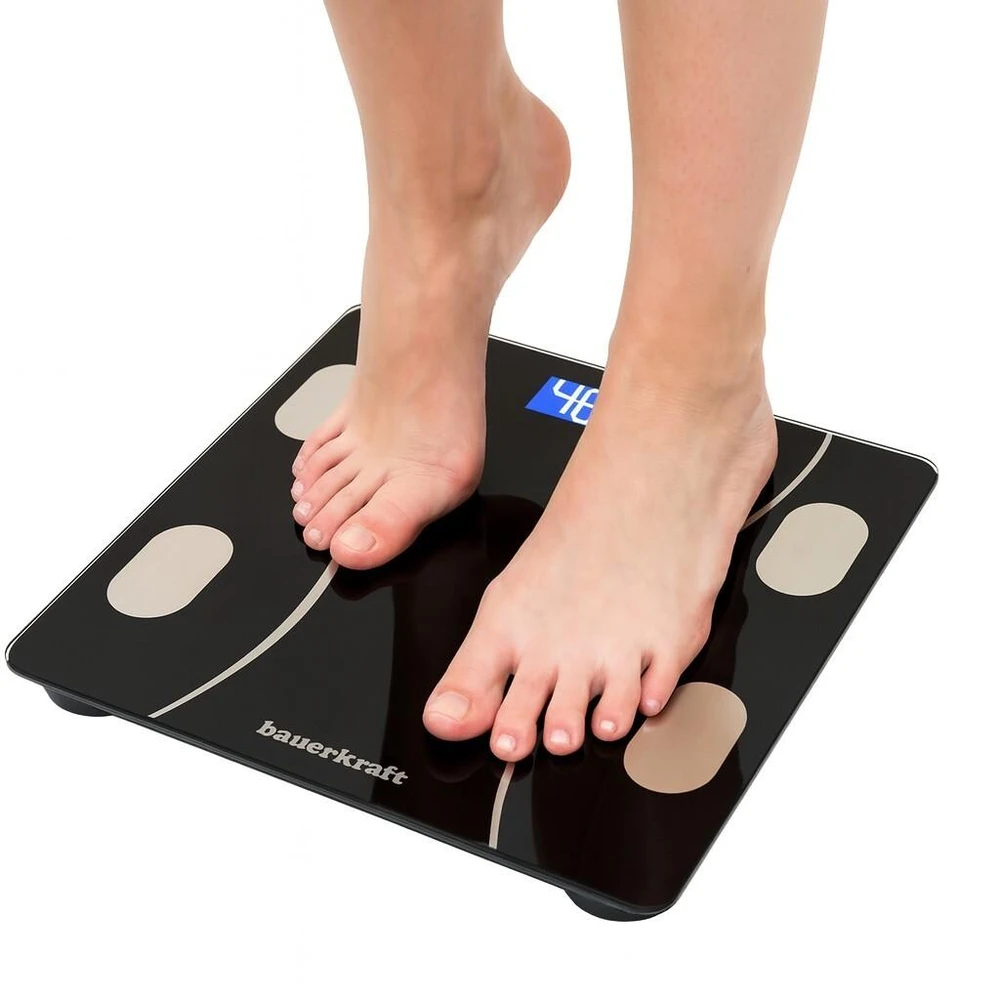 Virtuvinis kombainas Bauerkraft išmaniosios analitinės vonios svarstyklės su programėle, iki 180 kg