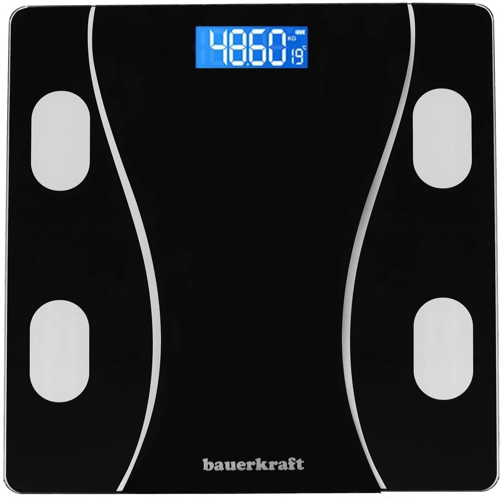 Virtuvinis kombainas Bauerkraft išmaniosios analitinės vonios svarstyklės su programėle, iki 180 kg