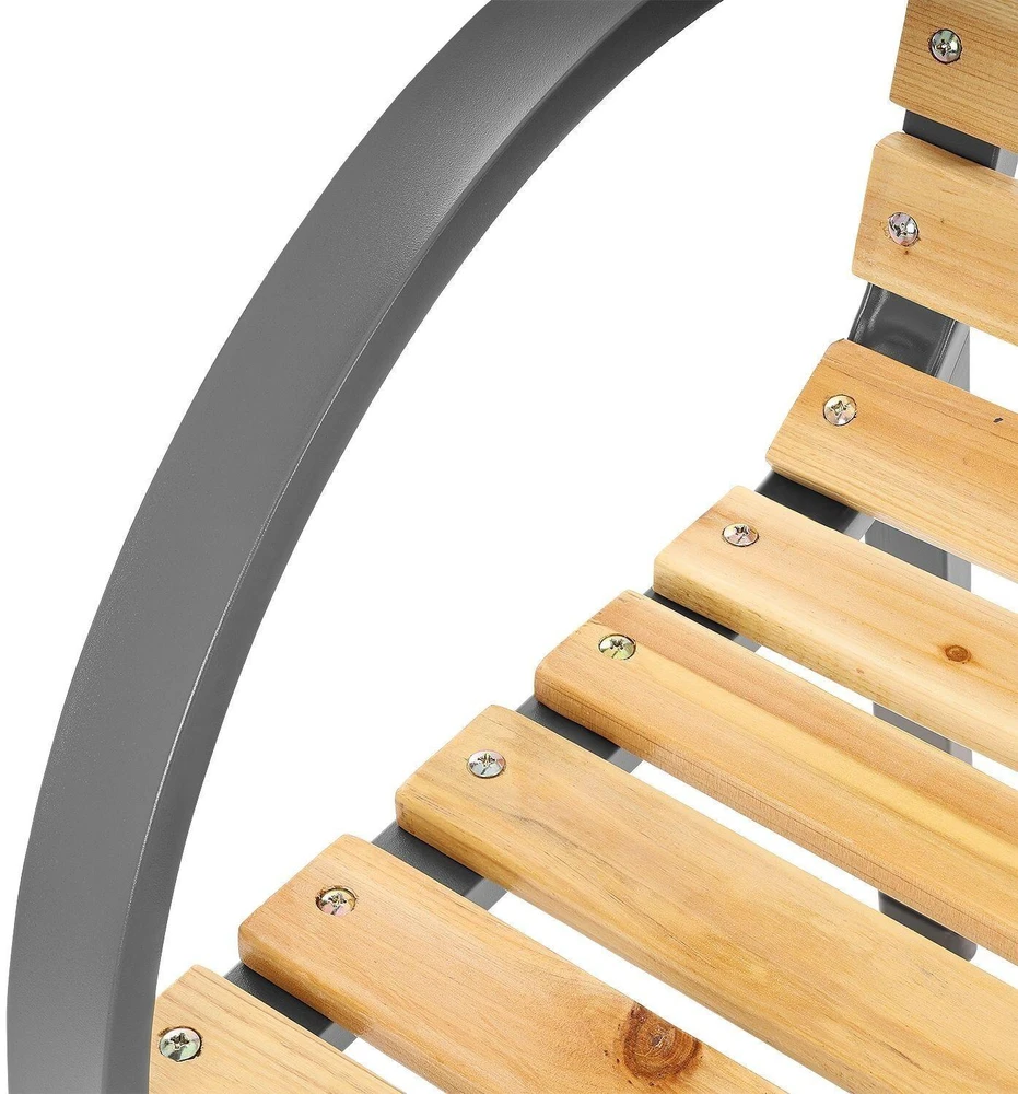 Bauerkraft medinis ir metalinis sodo suoliukas su atlošu, 120 cm