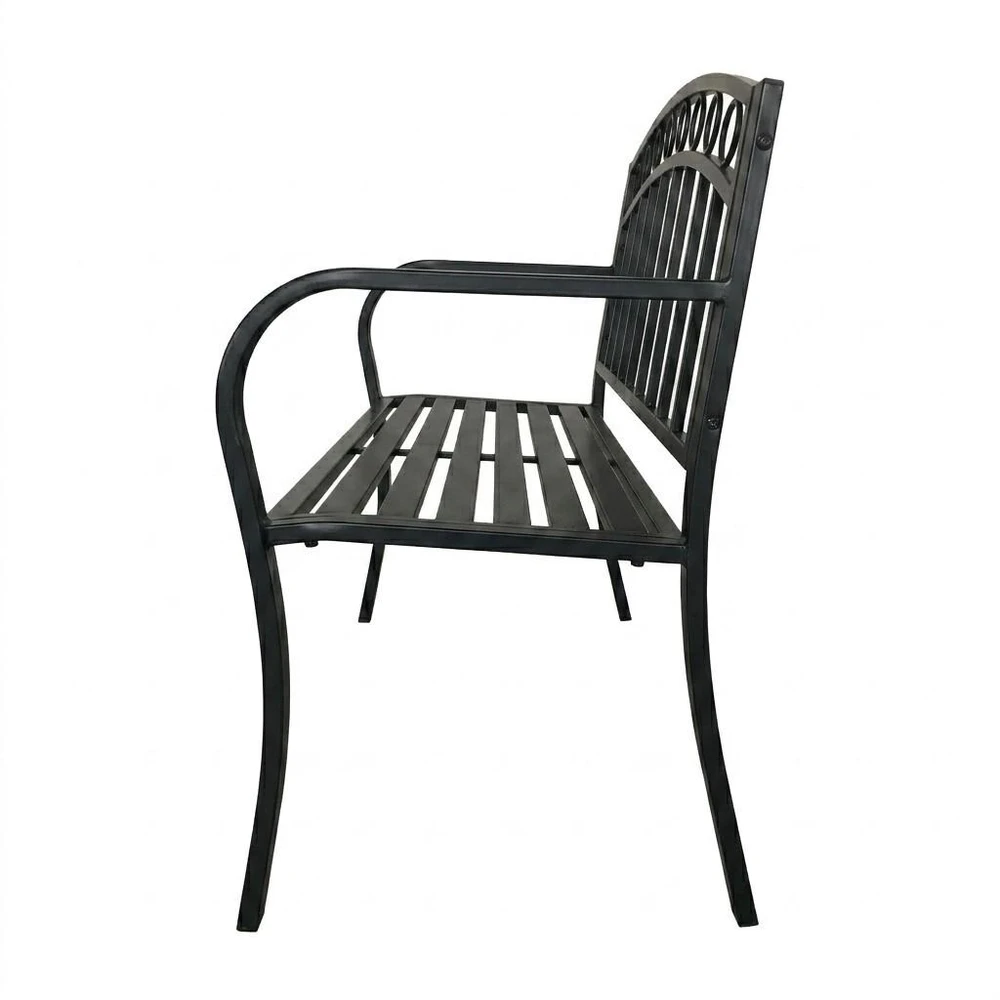 Bauerkraft metalinis sodo suoliukas, 125 cm, juodas