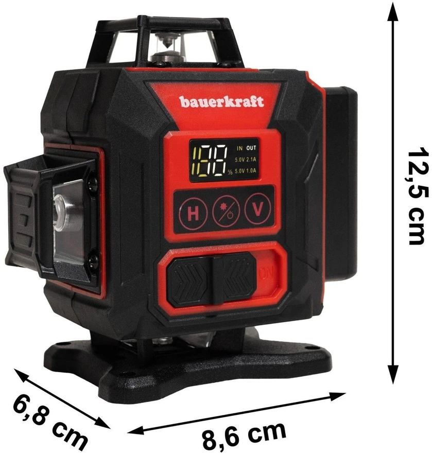 Bauerkraft lazerinis nivelyras 4D 360°