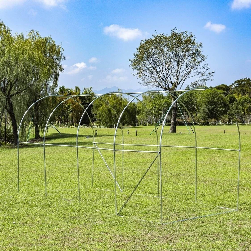 Bauerkraft sodo plėvelinis šiltnamis-tunelis 4 × 2 × 2 m, 8 m², su 8 langais