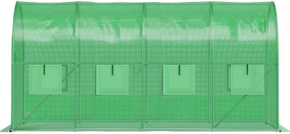Bauerkraft sodo plėvelinis šiltnamis-tunelis 4 × 2 × 2 m, 8 m², su 8 langais